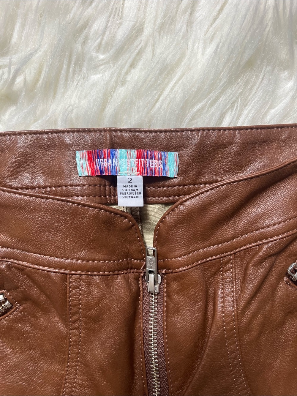 Urban Outfitters UO Molly Brown Faux Leather Straight-Leg Pants - Picture 4 of 9